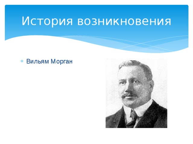 История возникновения Вильям Морган 