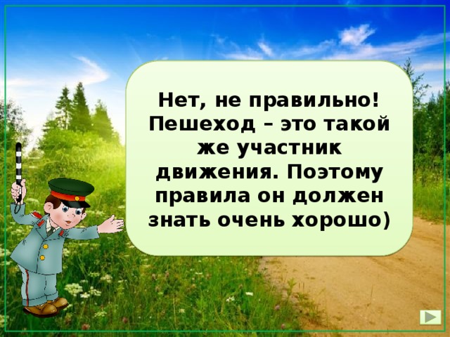 Правила дорожного движения нужно знать только водителям, а пешеходам они совершенно ни к чему, правильно? Нет, не правильно! Пешеход – это такой же участник движения. Поэтому правила он должен знать очень хорошо)   