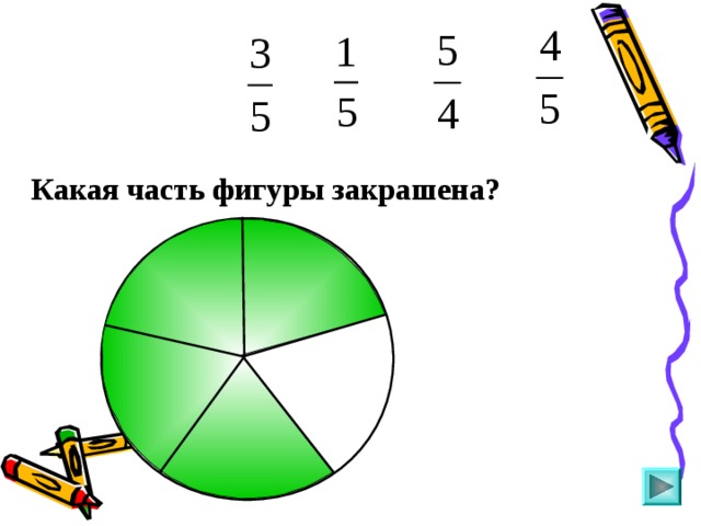 Какая часть фигуры закрашена? Пригласите к компьютеру ученика 8
