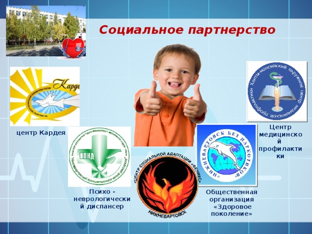 Социальное партнерство Центр медицинской профилактики центр Кардея Психо - неврологический диспансер Общественная организация  «Здоровое поколение» 