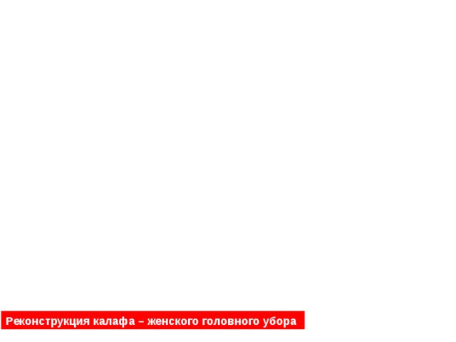 Реконструкция калафа – женского головного убора 