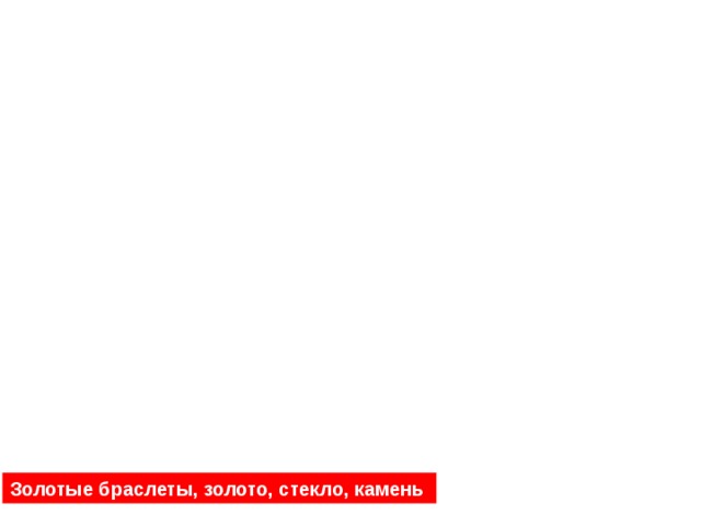 Золотые браслеты, золото, стекло, камень 