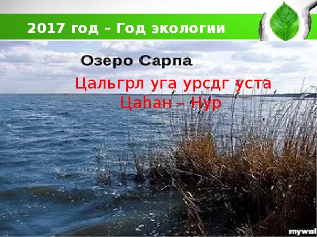  2017 год – Год экологии Цальгрл уга урсдг уста Цаһан – Нур  
