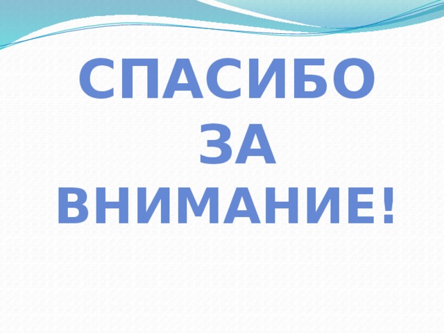 СПАСИБО  ЗА ВНИМАНИЕ!