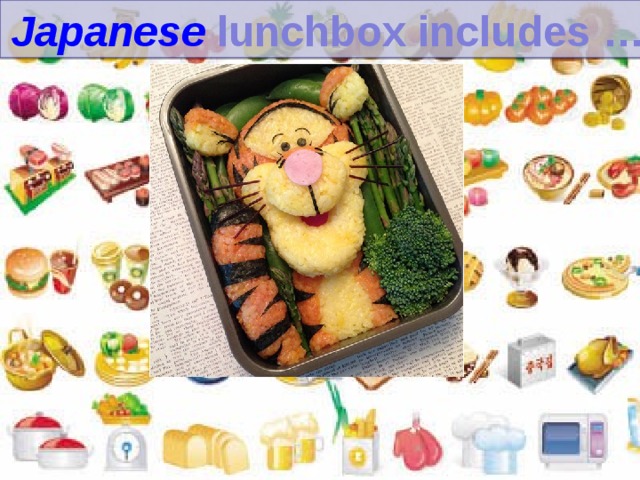 Japanese lunchbox includes … 