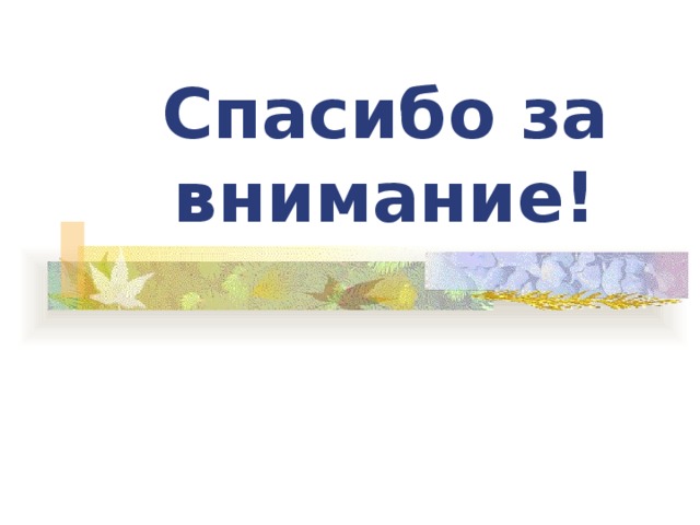 Спасибо за внимание! 