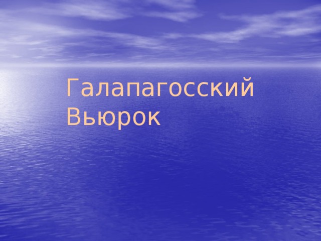 Галапагосский Вьюрок 