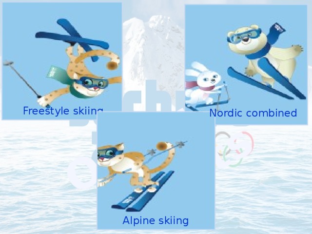 Olympic Sports Freestyle skiing Nordic combined Alpine skiing 