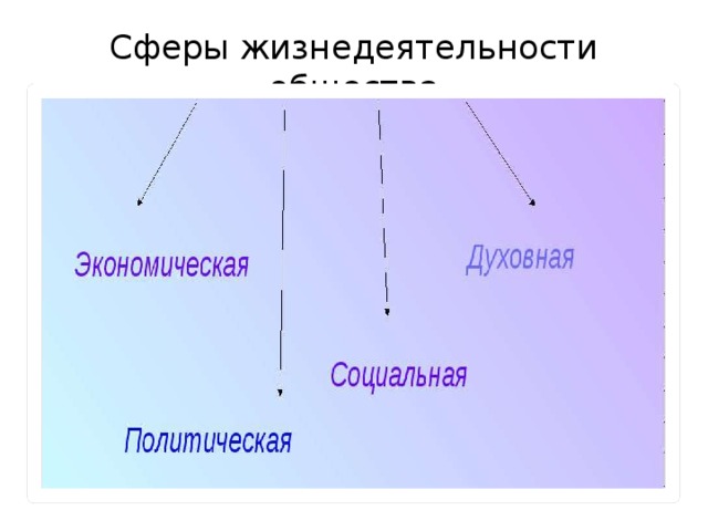 Сферы жизнедеятельности общества 