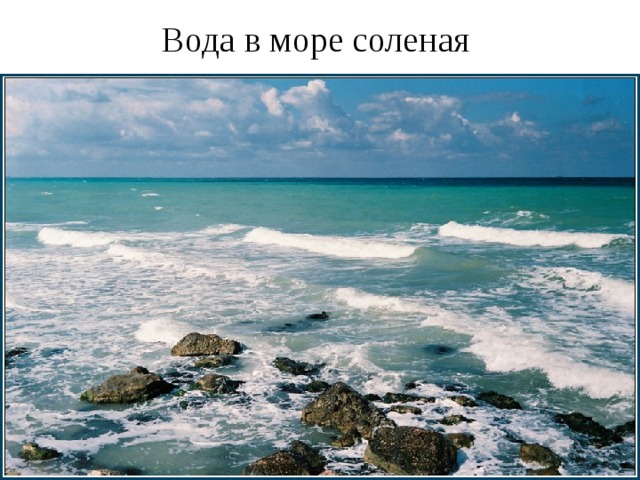 Вода в море соленая 