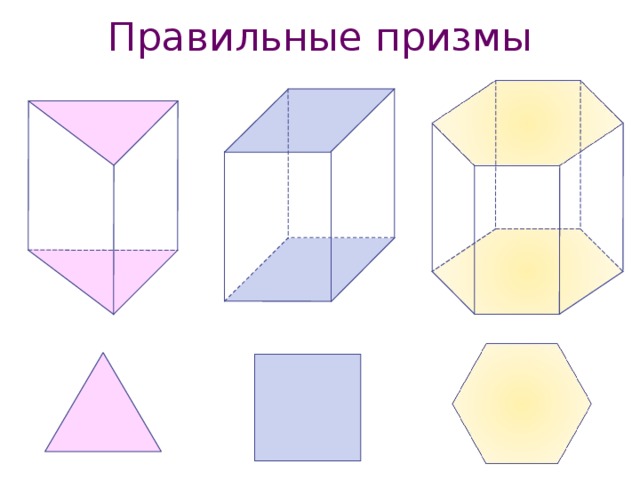 Правильные призмы 