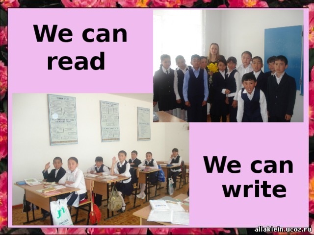 We can read We can write 