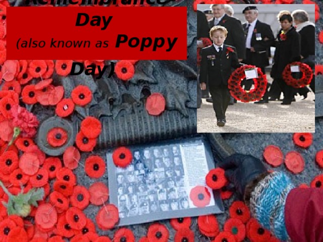 Remembrance Day    (also known as   Poppy Day)   