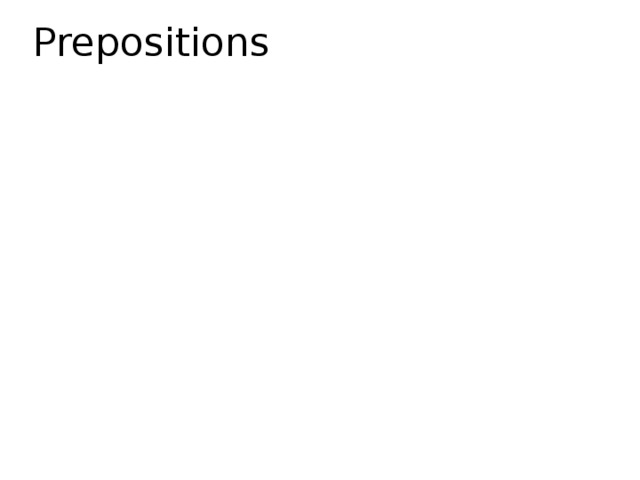 Prepositions 
