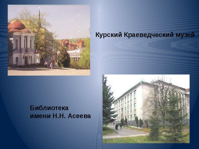 Курский Краеведческий музей Библиотека имени Н.Н. Асеева 