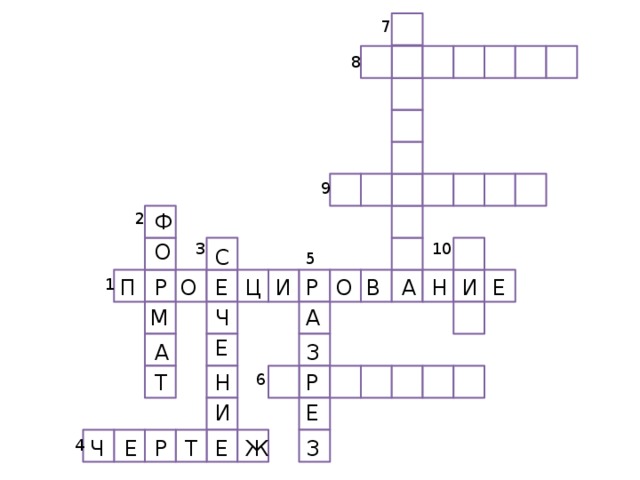 7 8 9 2 Ф 3 10 О С 5 Ц О И 1 Е П Р О В Н Е И Р А М Ч А Е А З Т Р Н 6 Е И Е Ч Е Р Т Ж 4 З