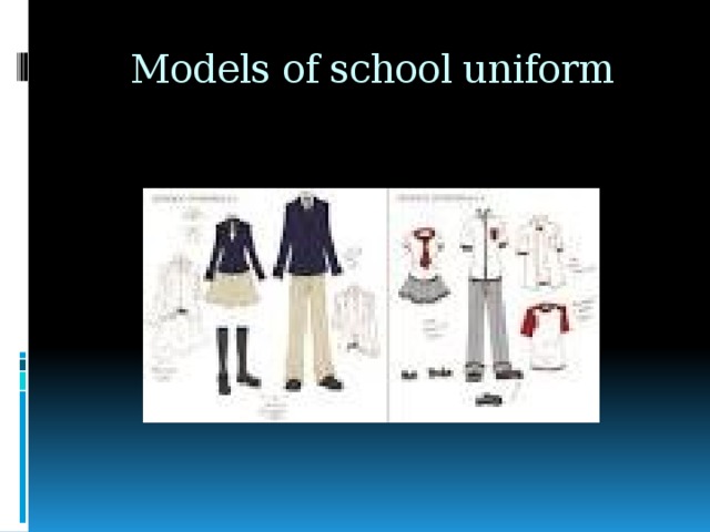 Models of school uniform 