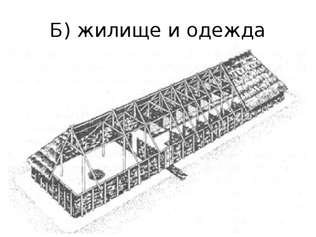 Б) жилище и одежда 