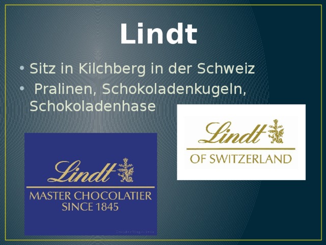 Lindt Sitz in Kilchberg in der Schweiz  Pralinen, Schokoladenkugeln, Schokoladenhase 