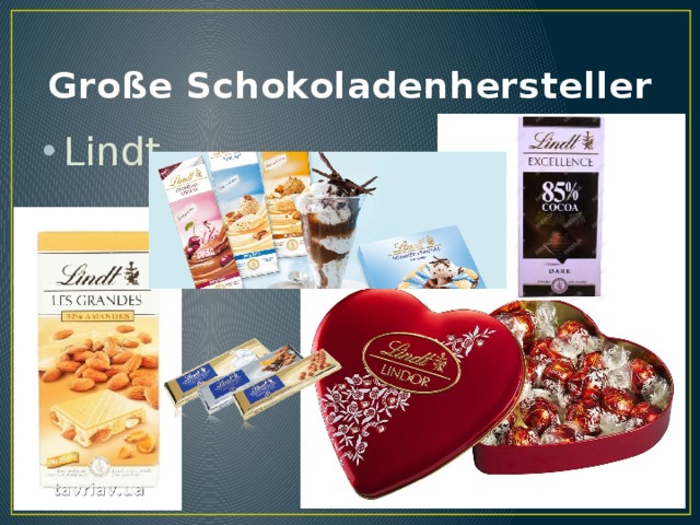 Große Schokoladenhersteller Lindt 