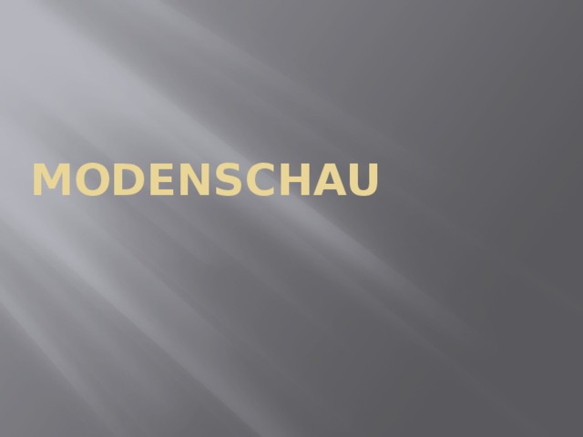 modenschau 