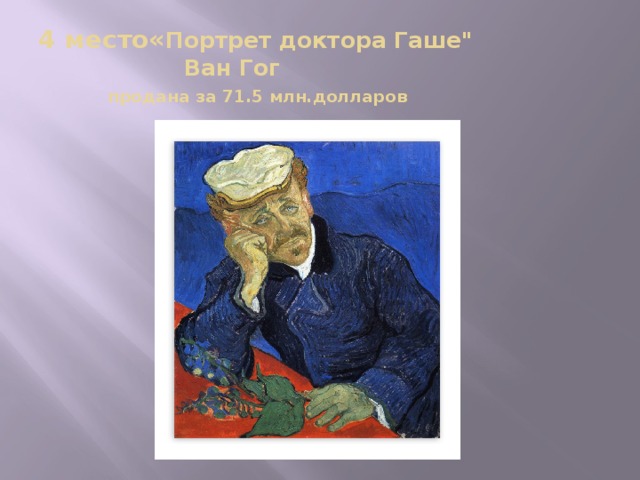 4 место« Портрет доктора Гаше