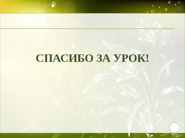 СПАСИБО ЗА УРОК!  