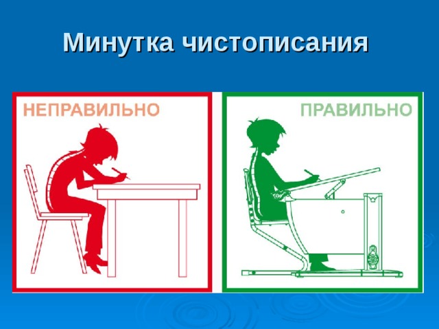 Минутка чистописания  