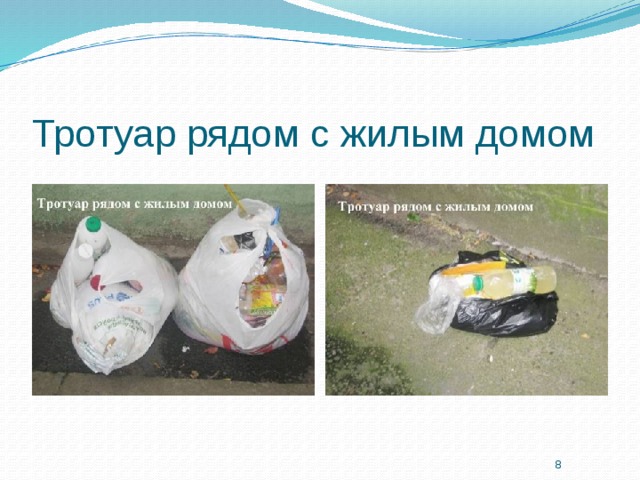 Тротуар рядом с жилым домом  