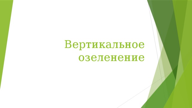 Вертикальное озеленение 