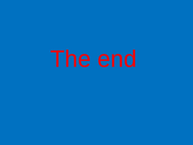 The end 