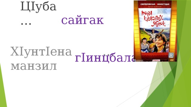 ЦIуба … сайгак ХIунтIена … манзил гIинцбала 