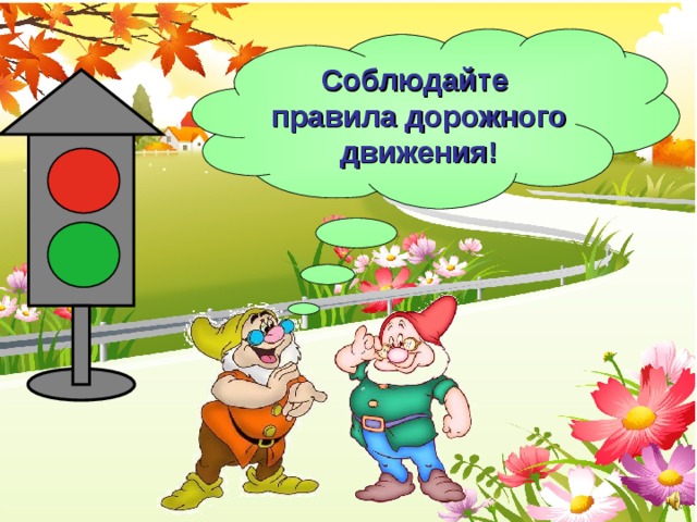 Соблюдайте правила дорожного движения! 