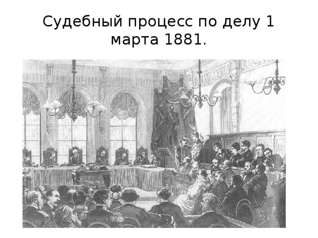 Судебный процесс по делу 1 марта 1881. 