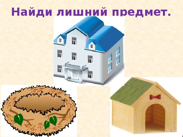 Найди лишний предмет.  
