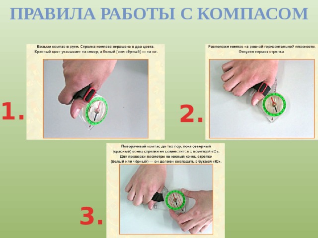 ПРАВИЛА РАБОТЫ С КОМПАСОМ 1. 2. 3. 