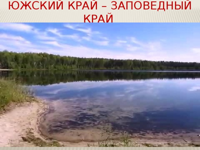 Южский край – заповедный край 