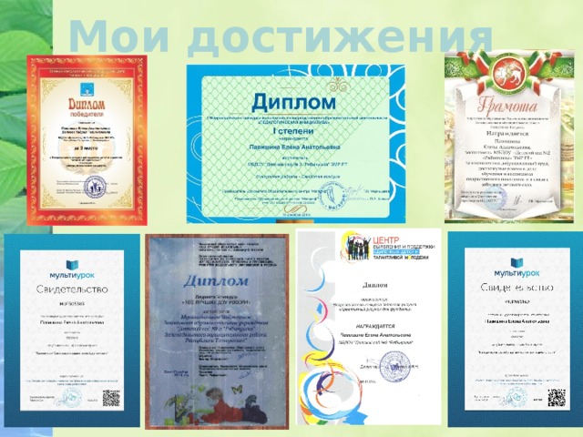 Мои достижения 