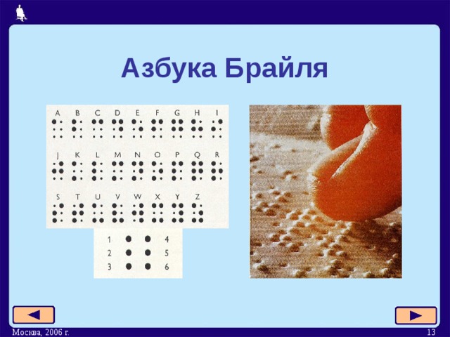 Азбука Брайля Москва, 2006 г.