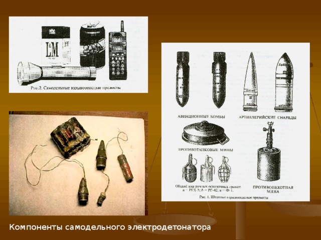 Компоненты самодельного электродетонатора 