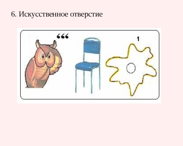 6. Искусственное отверстие   