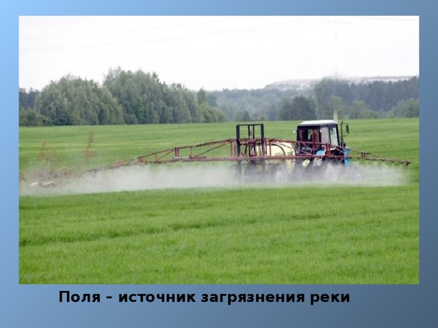 Поля – источник загрязнения реки 