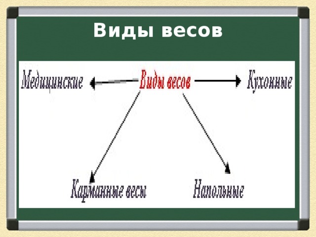 Виды весов 