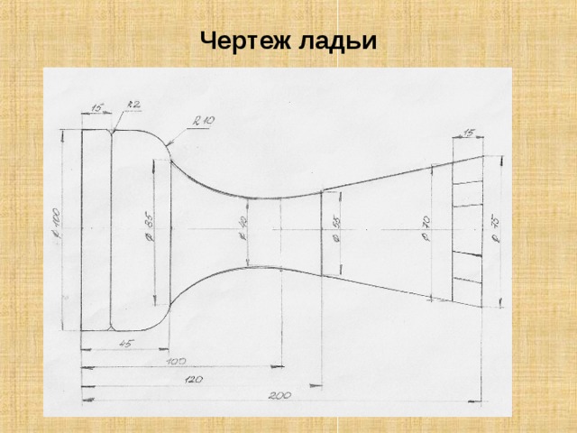 Чертеж ладьи 