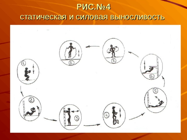 РИС.№4  статическая и силовая выносливость   