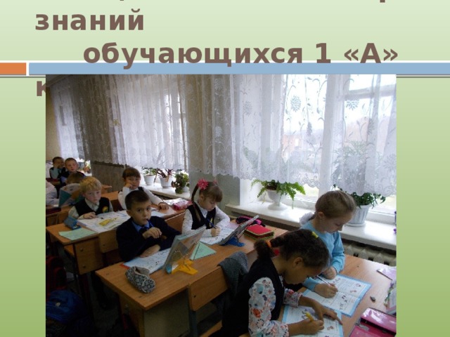  Общественный смотр знаний  обучающихся 1 «А» класса 