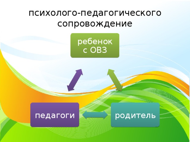 психолого-педагогического сопровождение ребенок с ОВЗ родитель педагоги 