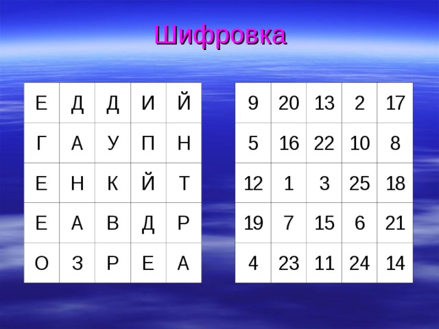 Шифровка 