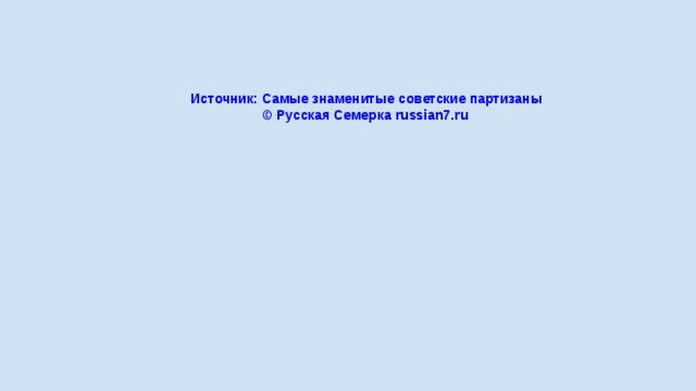   Источник: Самые знаменитые советские партизаны  © Русская Семерка russian7.ru   