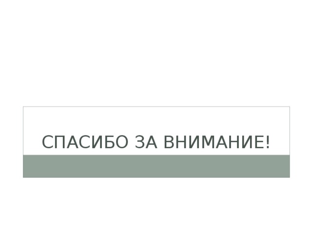 СПАСИБО ЗА ВНИМАНИЕ! 